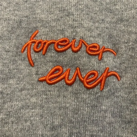 Gray Cashmere Wool Sweater Soft Forever Ever‎ Crewneck Oversized Cozy Cabin - Picture 5 of 7